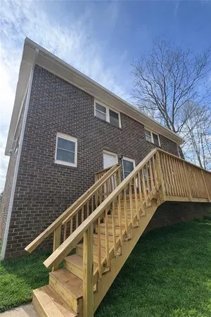 a view of balcony with staircase