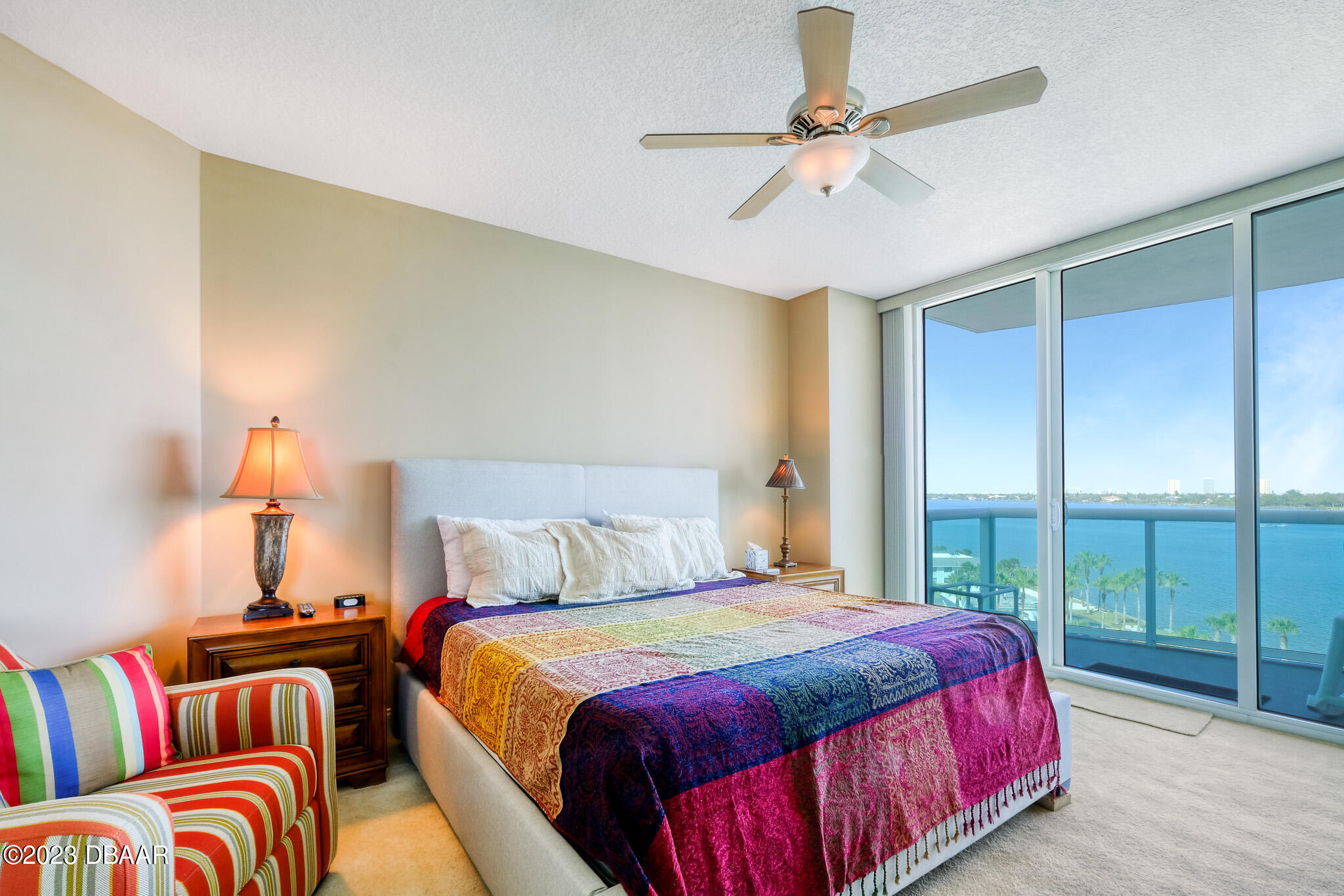 241 Riverside Drive, Unit 808 Holly Hill, FL 32117 - Photo 16 of 41 a bedroom with a bed and window