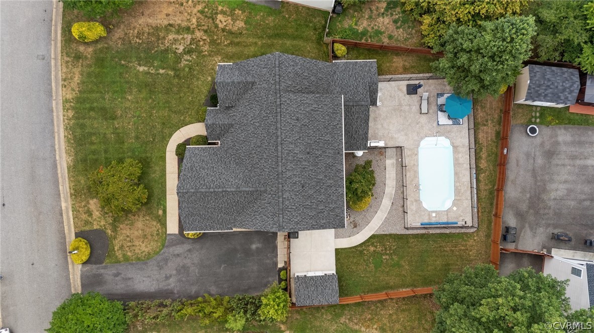 9437 Dunroming Road Chesterfield, VA 23832 - Photo 8 of 40 an aerial view of a house with a yard basket ball court and outdoor seating