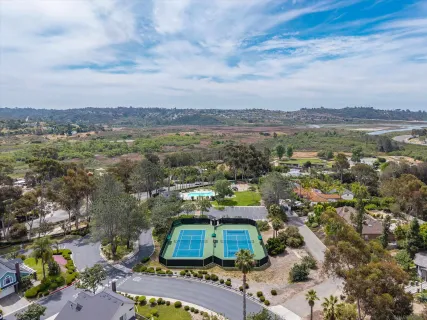 a view of swimming pool with a yard