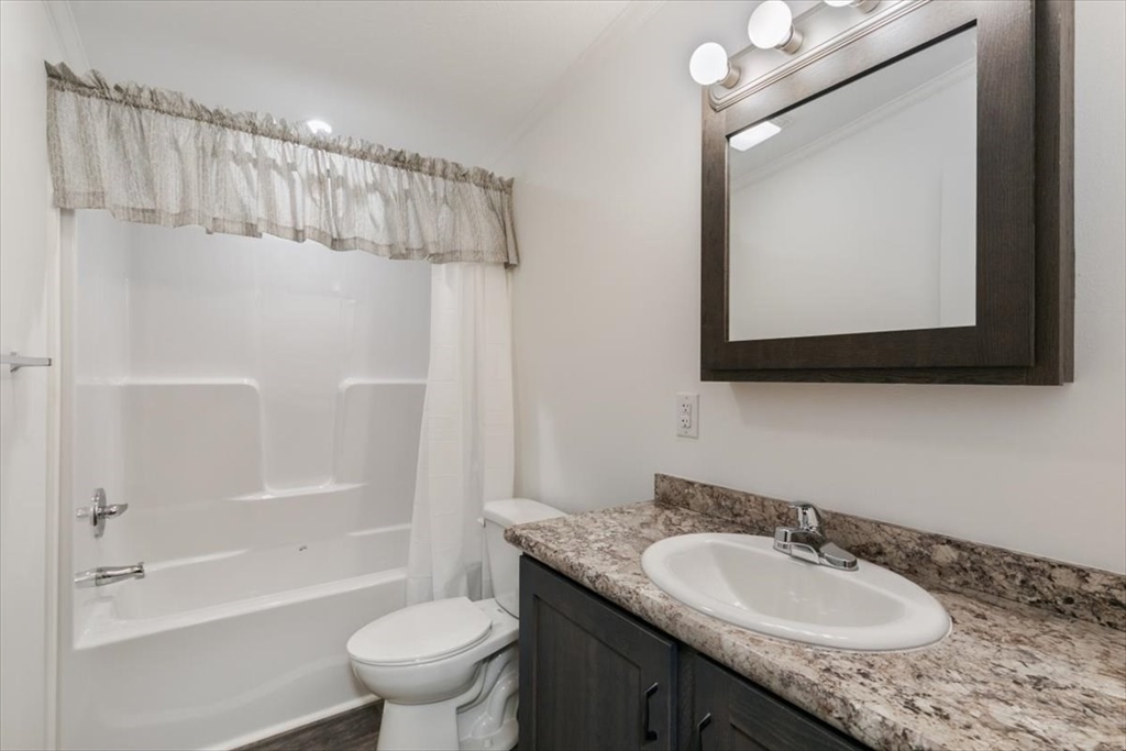 3 B Street Merrimac, MA 01860 - Photo 17 of 26 a bathroom with a granite countertop sink toilet and shower