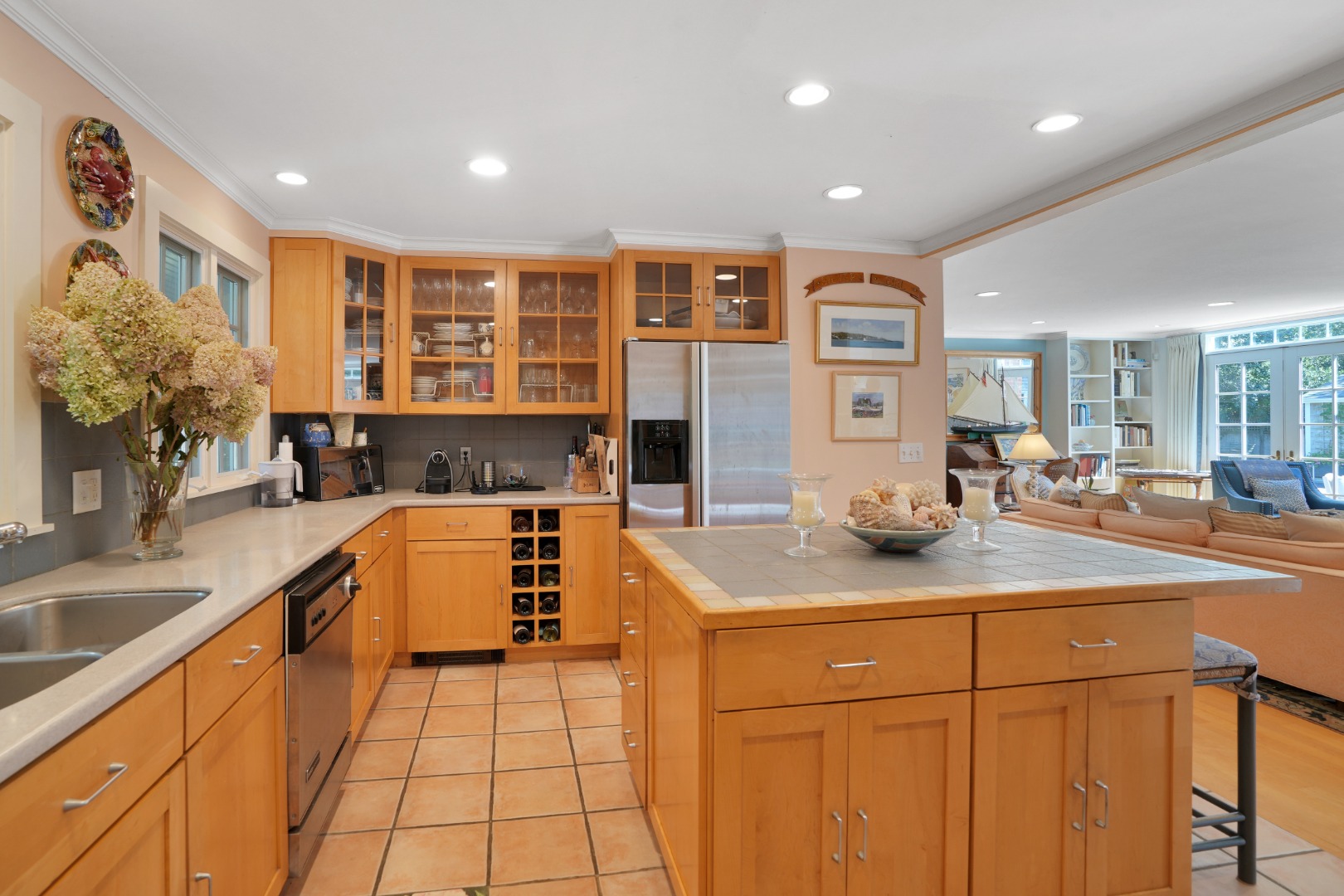 19 Kitts Field Circle Edgartown, MA 02539 - Photo 13 of 69 a kitchen with stainless steel appliances granite countertop a sink and cabinets