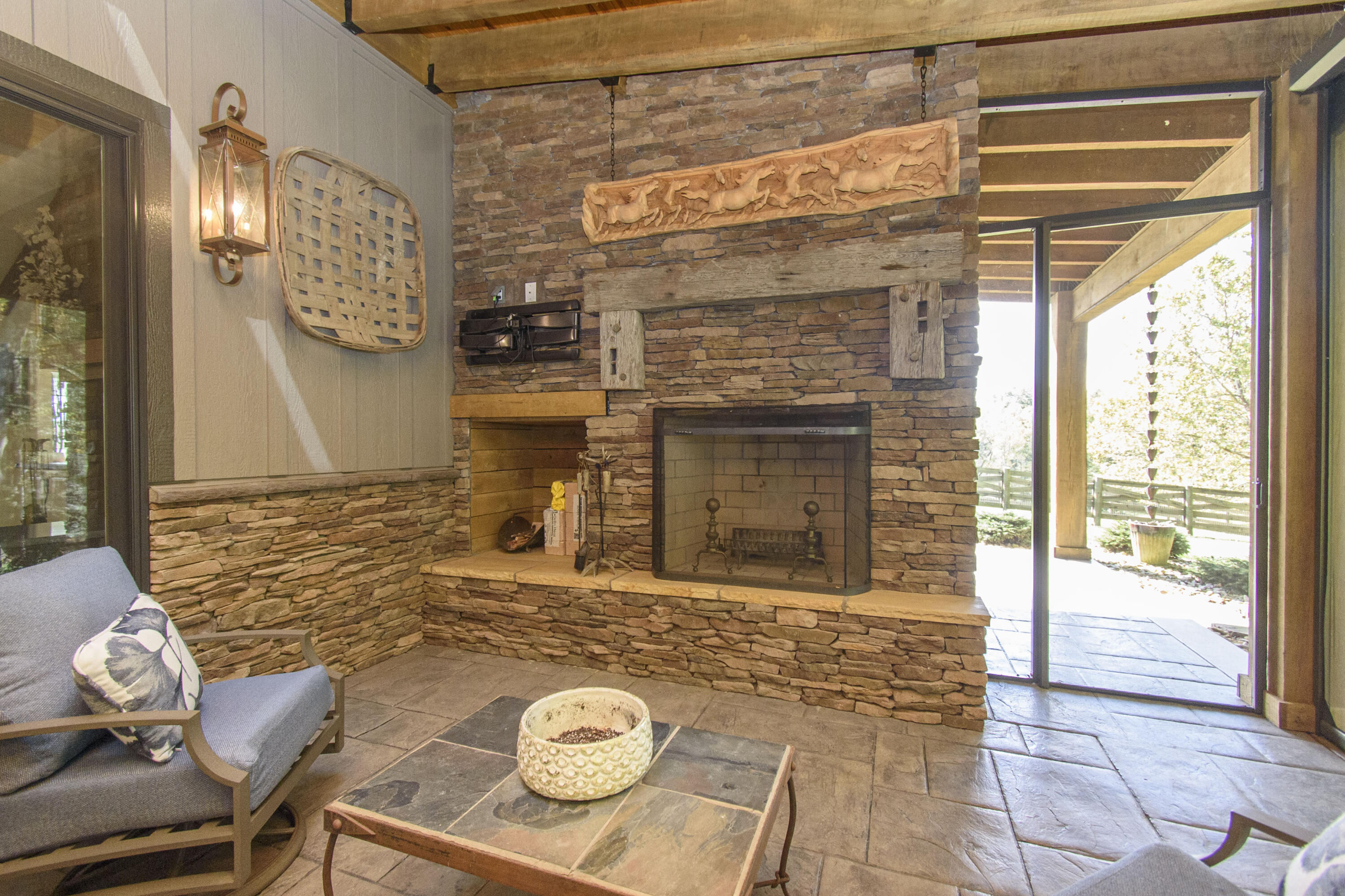 5600 Mt Tabor Road Blacksburg, VA 24060 - Photo 49 of 99 a living room with furniture and a fireplace