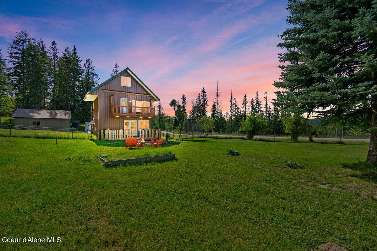 929 Irish Road Sagle, ID 83860 - Photo 55 of 70 Back of home twilight (2)