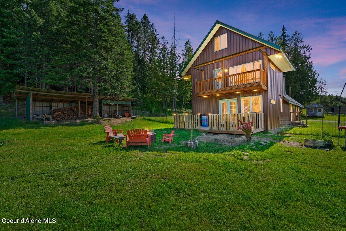 929 Irish Road Sagle, ID 83860 - Photo 56 of 70 Back of home twilight 2 (1)