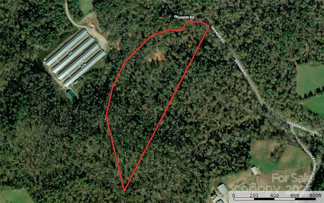 an aerial view of a backyard