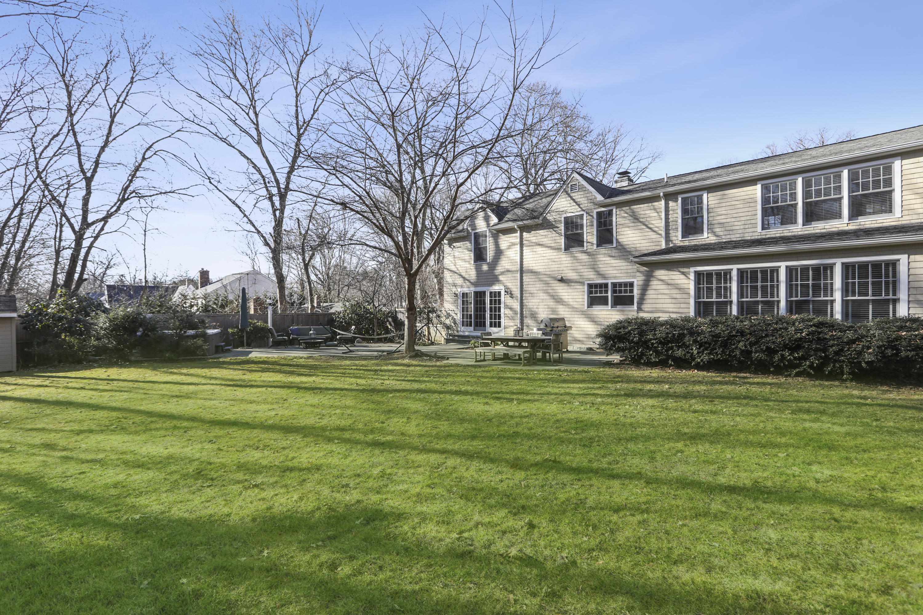 38 Intervale Road Darien, CT 06820 - Photo 23 of 30 a garden view with outdoor seating
