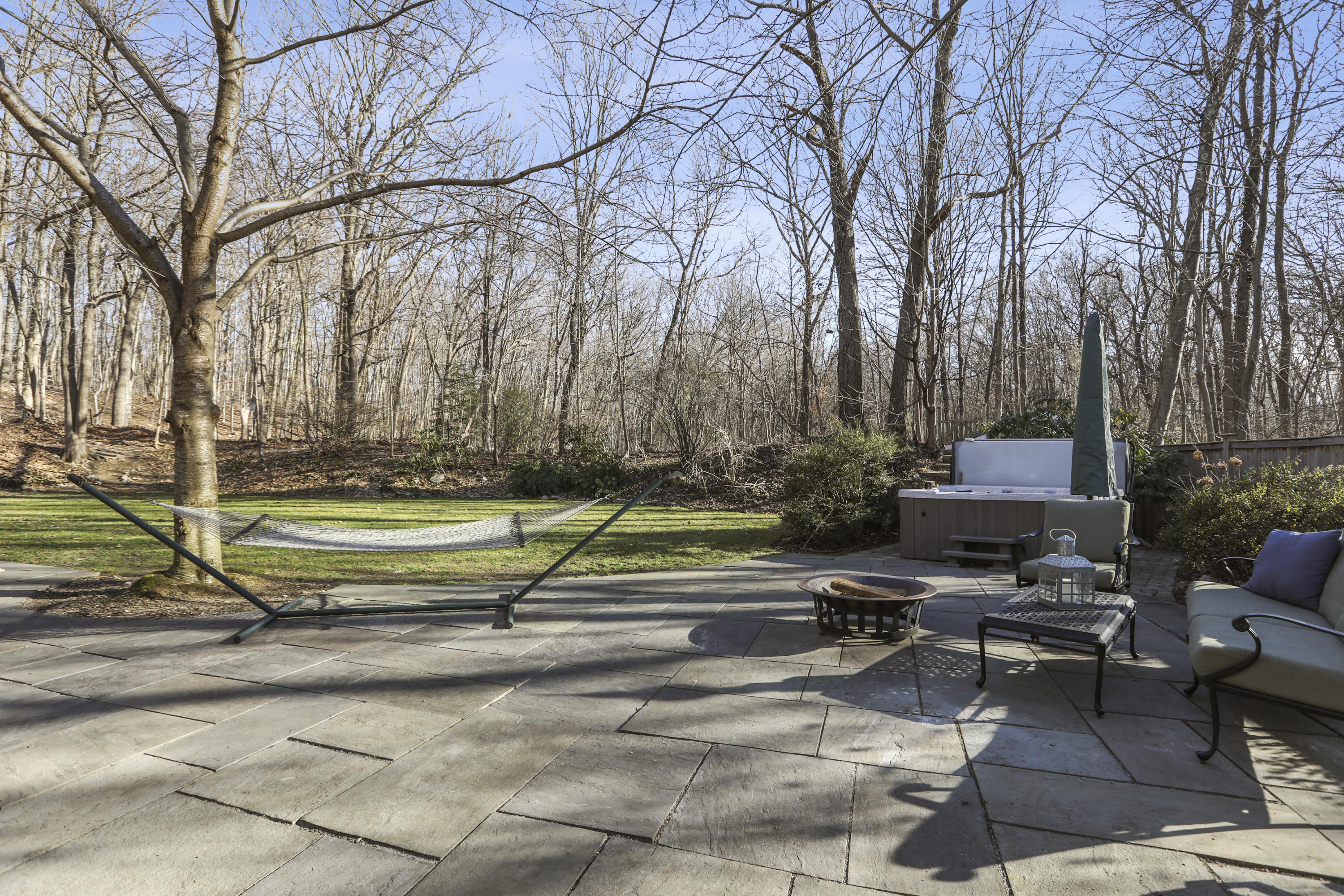 38 Intervale Road Darien, CT 06820 - Photo 25 of 30 a view of backyard with swimming pool and sitting area
