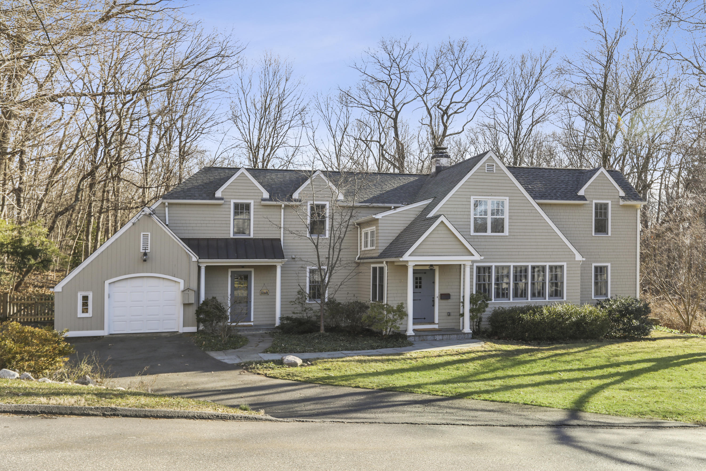 38 Intervale Road Darien, CT 06820 - Photo 27 of 30 a front view of a house with a yard