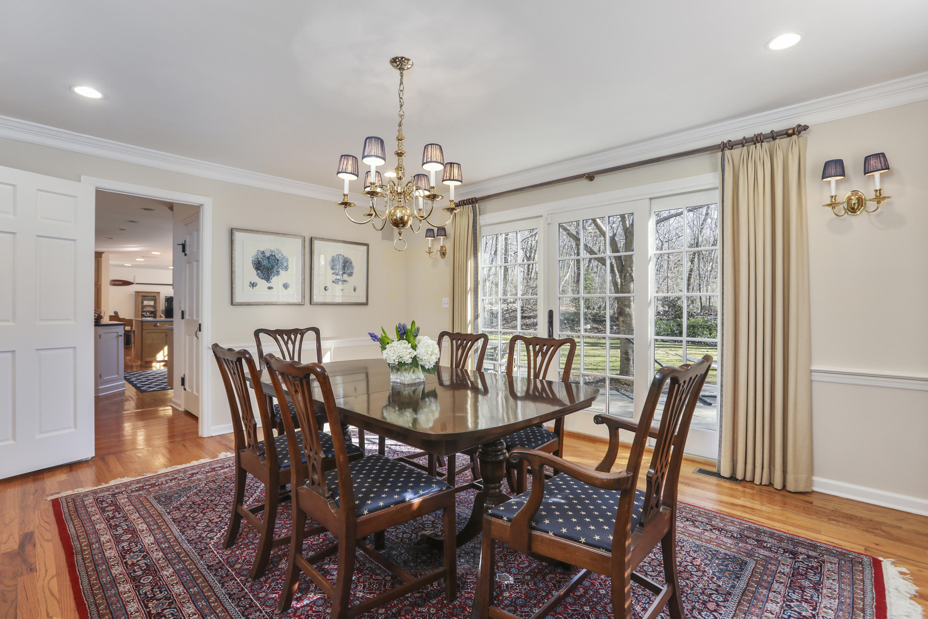38 Intervale Road Darien, CT 06820 - Photo 6 of 30 a view of a dining room with furniture window and wooden floor