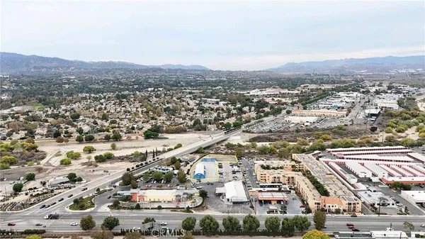 an aerial view of a city