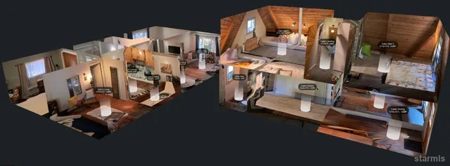 a view of a black and white checkered floor