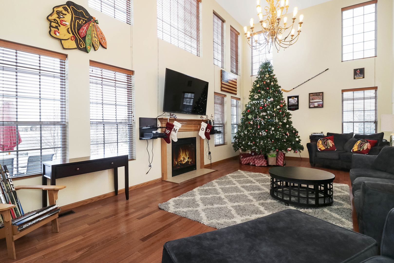 428 Cardinal Lane Bolingbrook, IL 60490 - Photo 19 of 36 a living room with furniture a flat screen tv and a large window