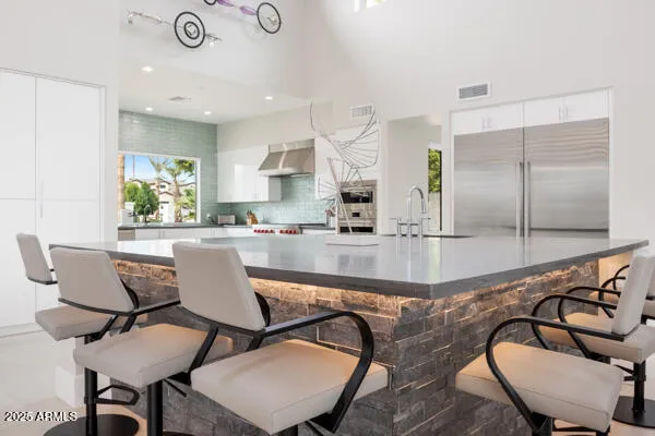 a living room with furniture and a couch