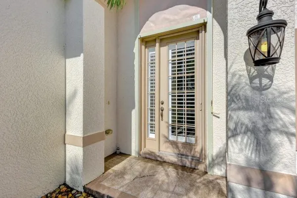 a view of a entryway door of the house