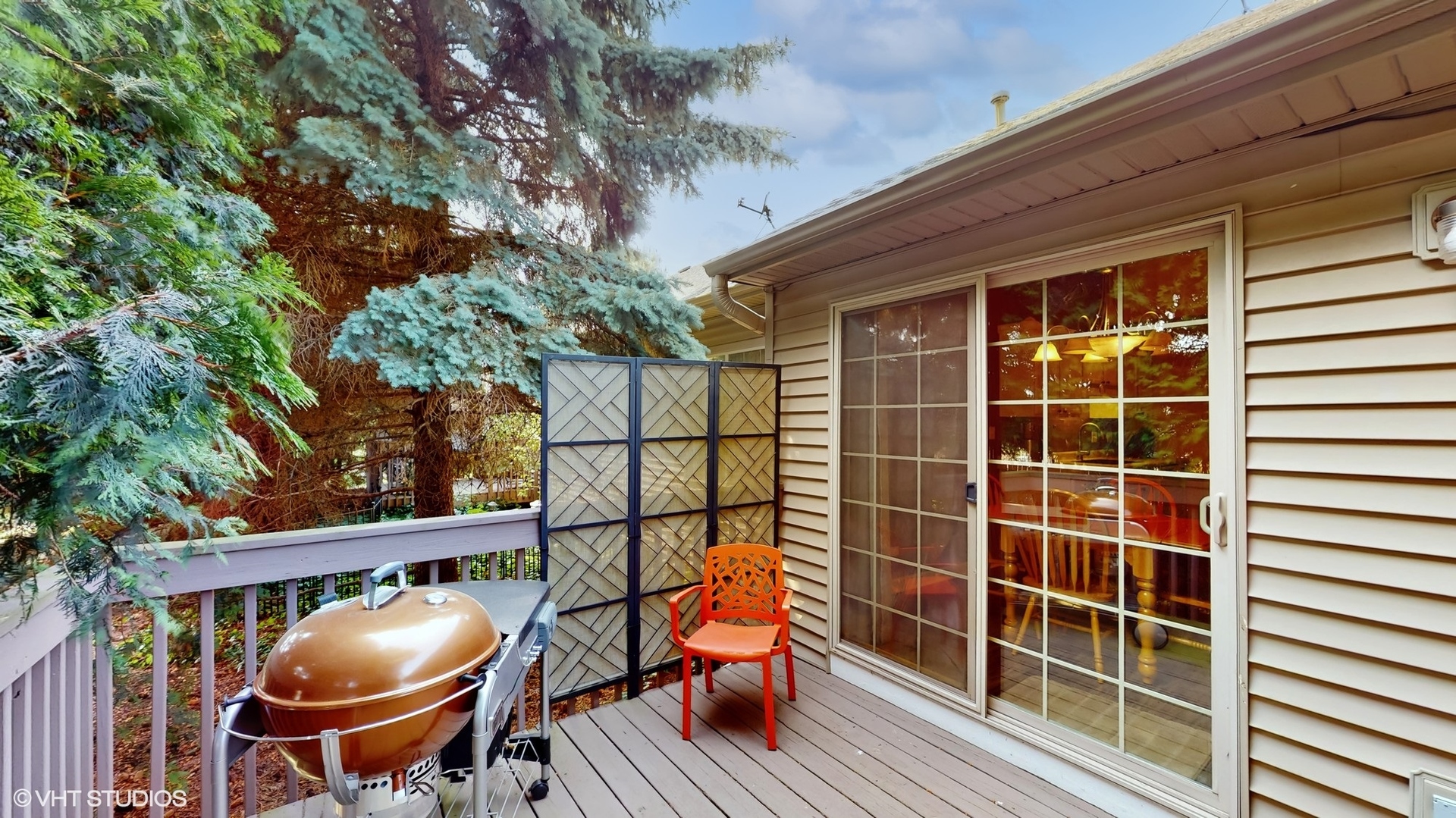 11415 Sisters Court, Unit 11415 Huntley, IL 60142 - Photo 27 of 32 a view of balcony with wooden floor and seating space