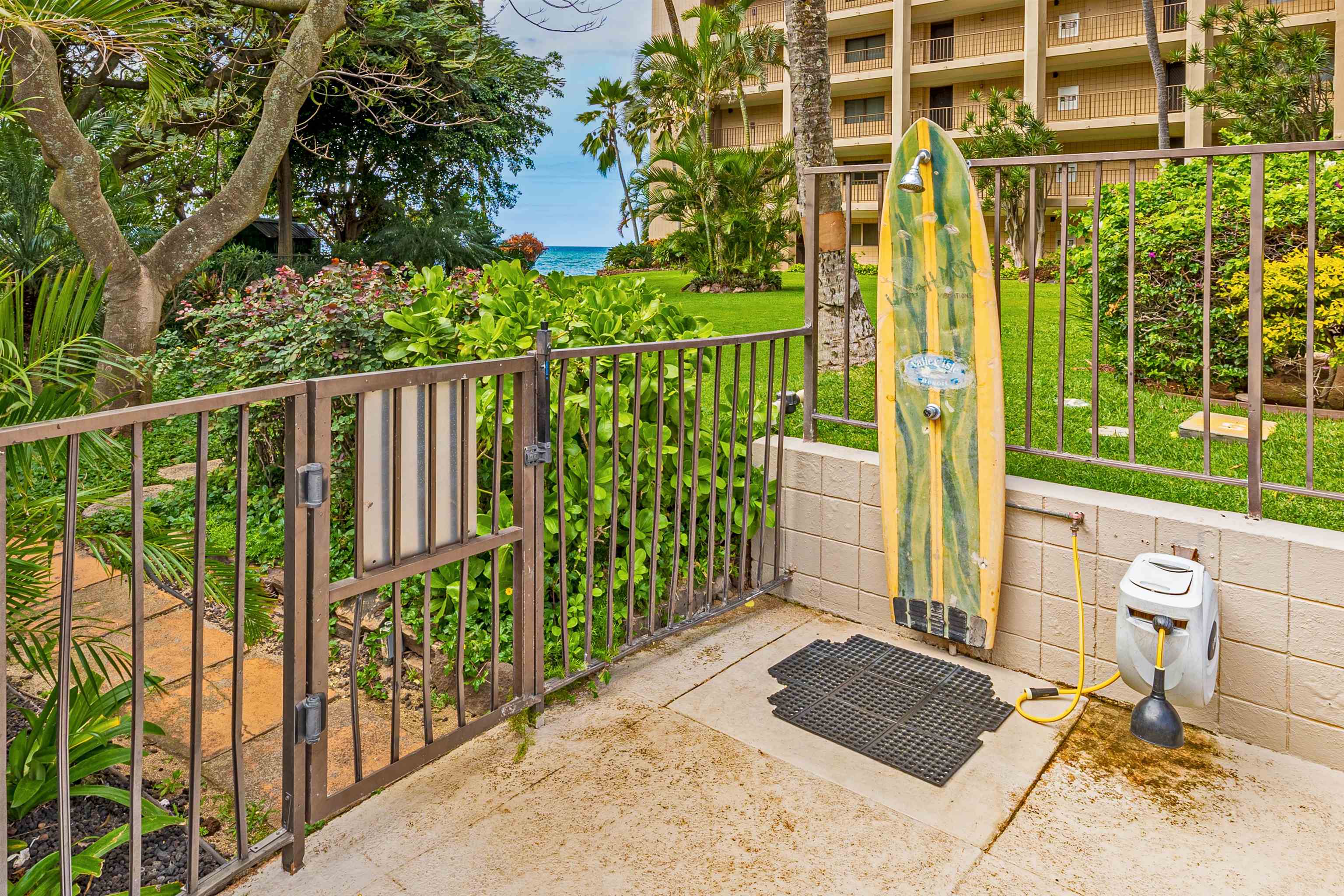 4327 Lower Honoapiilani Road, Unit 201B Lahaina, HI 96761 - Photo 26 of 26 a view of a balcony with wooden floor