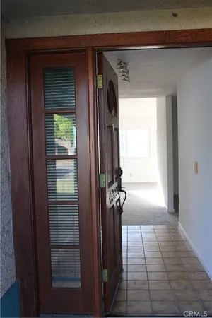 a view of a livingroom with a window
