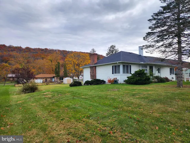 a view of a yard in front of a house