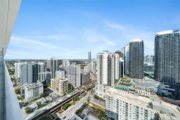 a view of balcony with city view