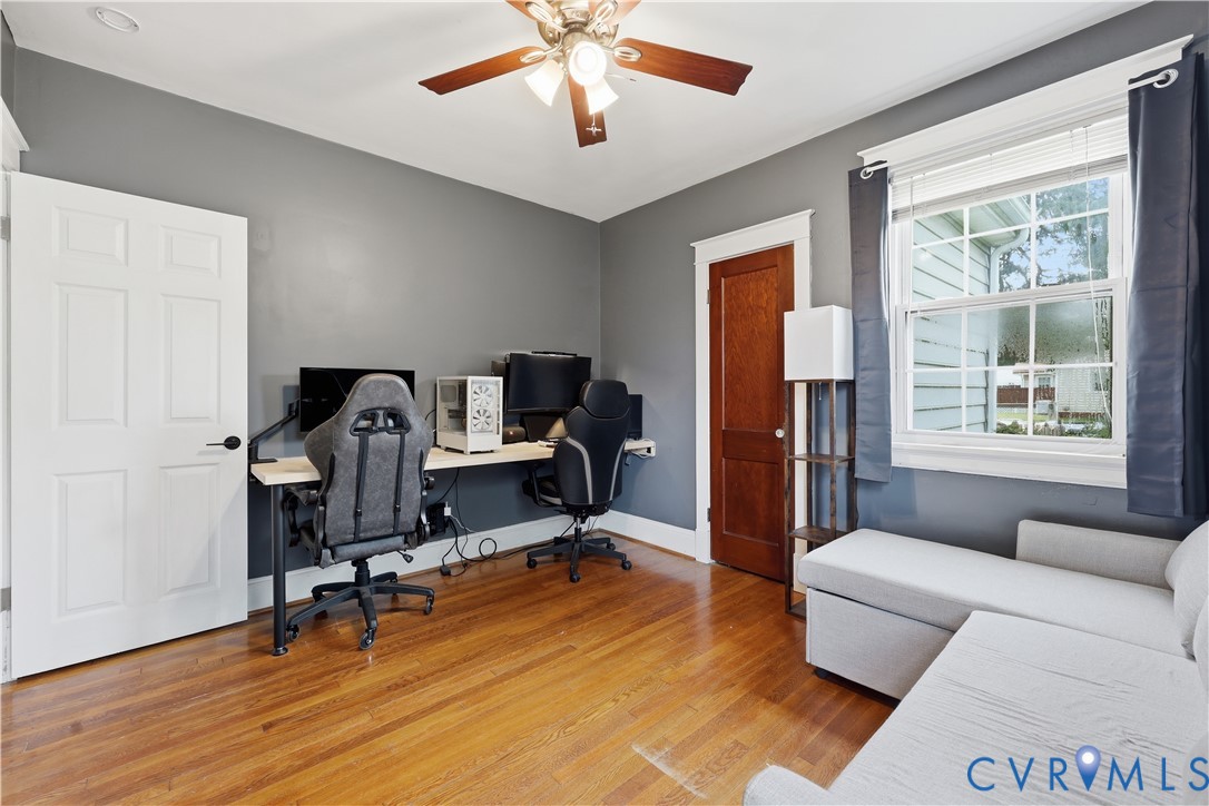 8077 Signal Hill Road Mechanicsville, VA 23111 - Photo 18 of 24 Room featuring wood-finish flooring, a ceiling fan