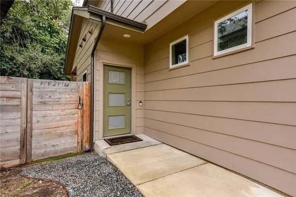 a backyard of a house