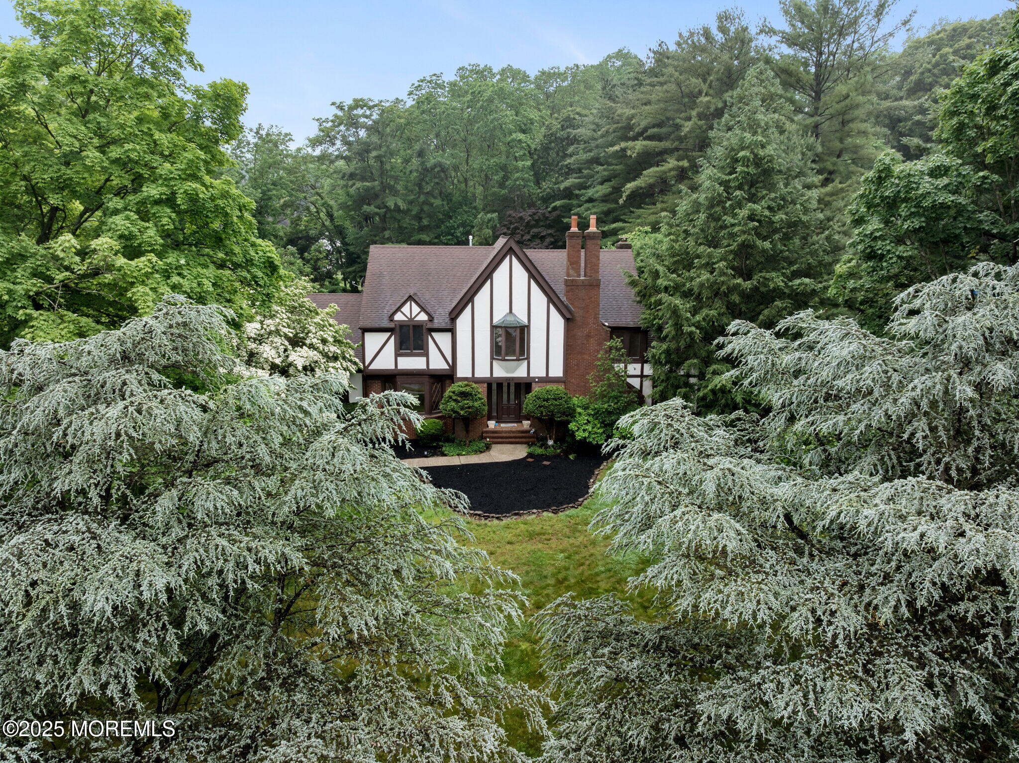 245 Borden Road Middletown, NJ 07748 - Photo 68 of 72 an aerial view of a house with yard and trees in the background
