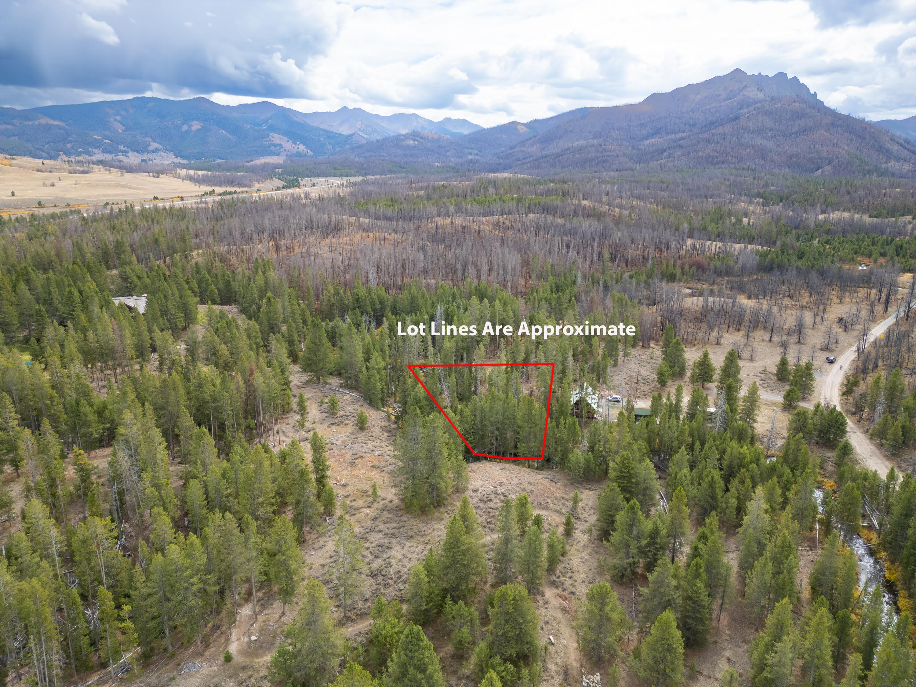 773 Smiley Creek Road Ketchum, ID 83340 - Photo 19 of 20 Ariel wtih lot line 2