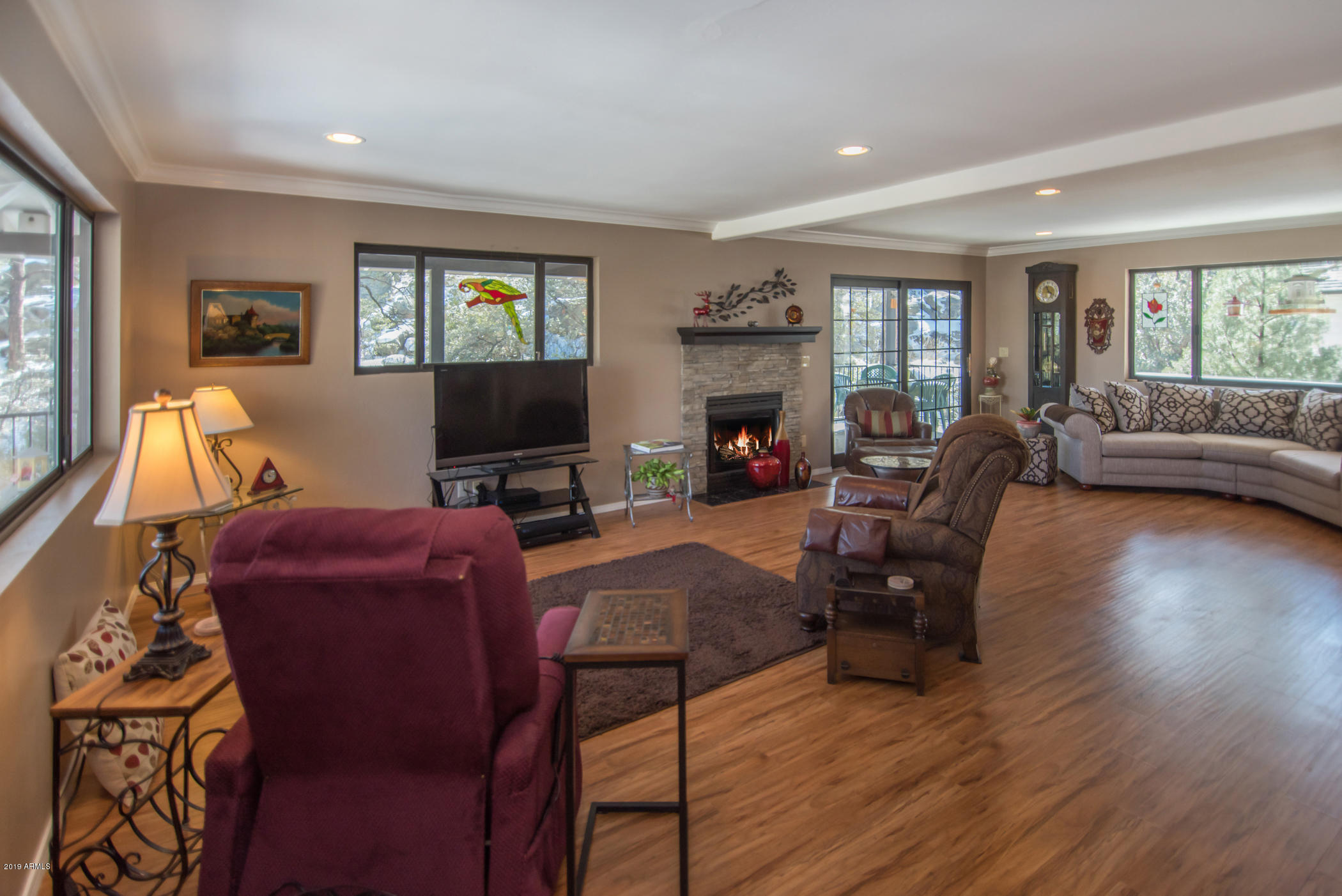 2015 Idylwild Road Prescott, AZ 86305 - Photo 16 of 30 17 - Main living area with gas fireplace
