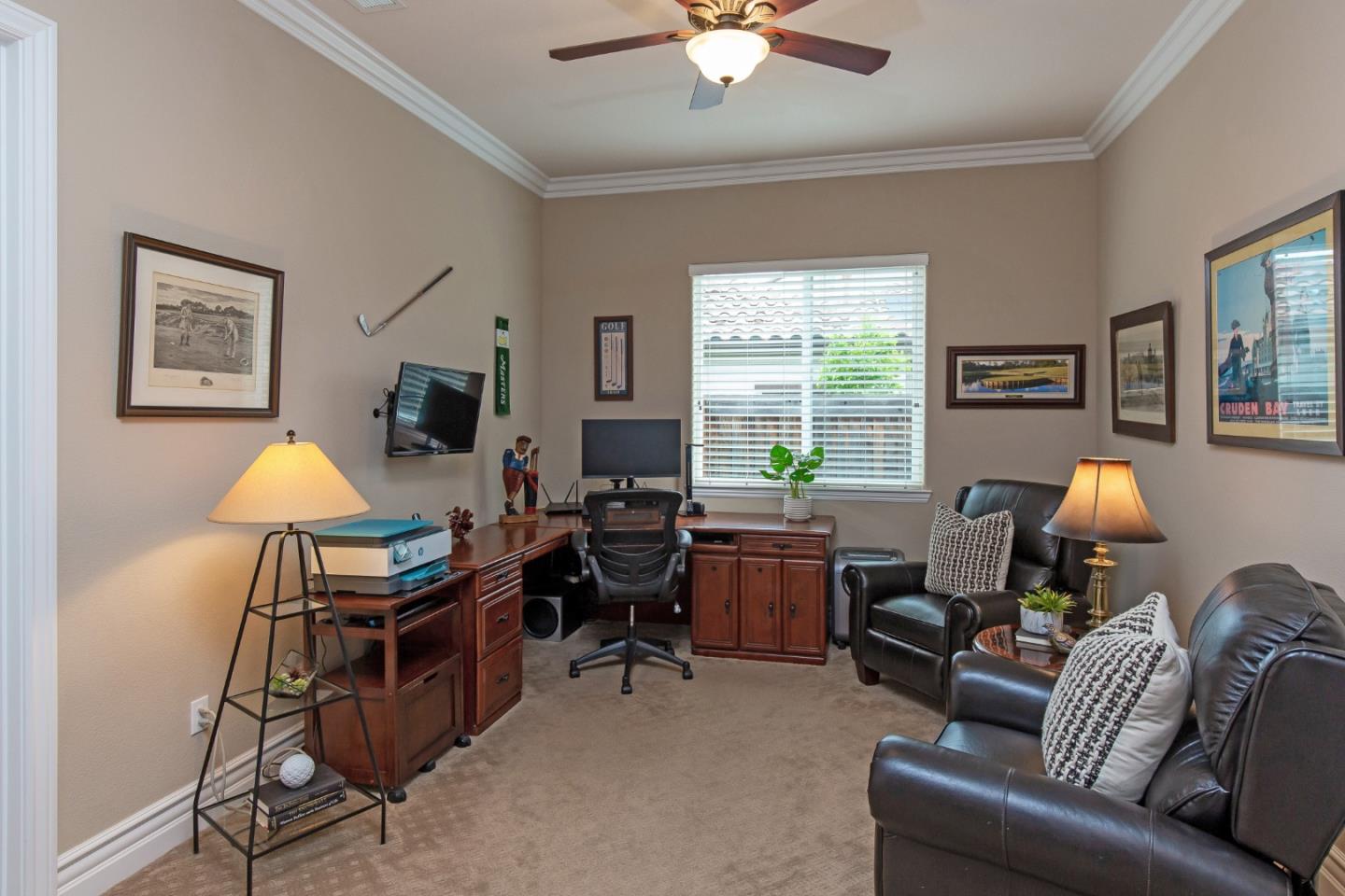 7217 Pitlochry Drive Gilroy, CA 95020 - Photo 20 of 66 a living room with furniture a window and a flat screen tv