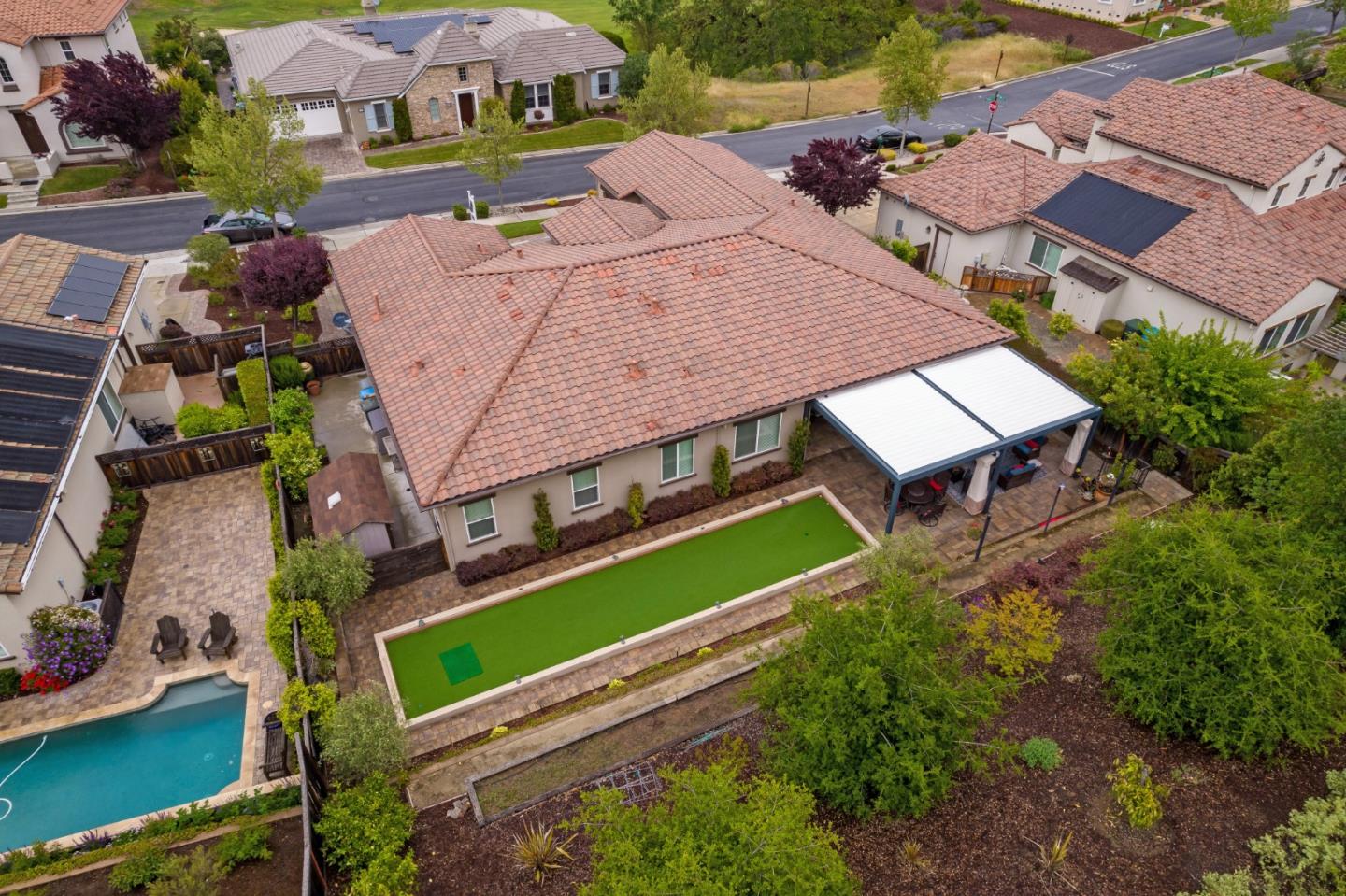 7217 Pitlochry Drive Gilroy, CA 95020 - Photo 49 of 66 an aerial view of a house with a garden