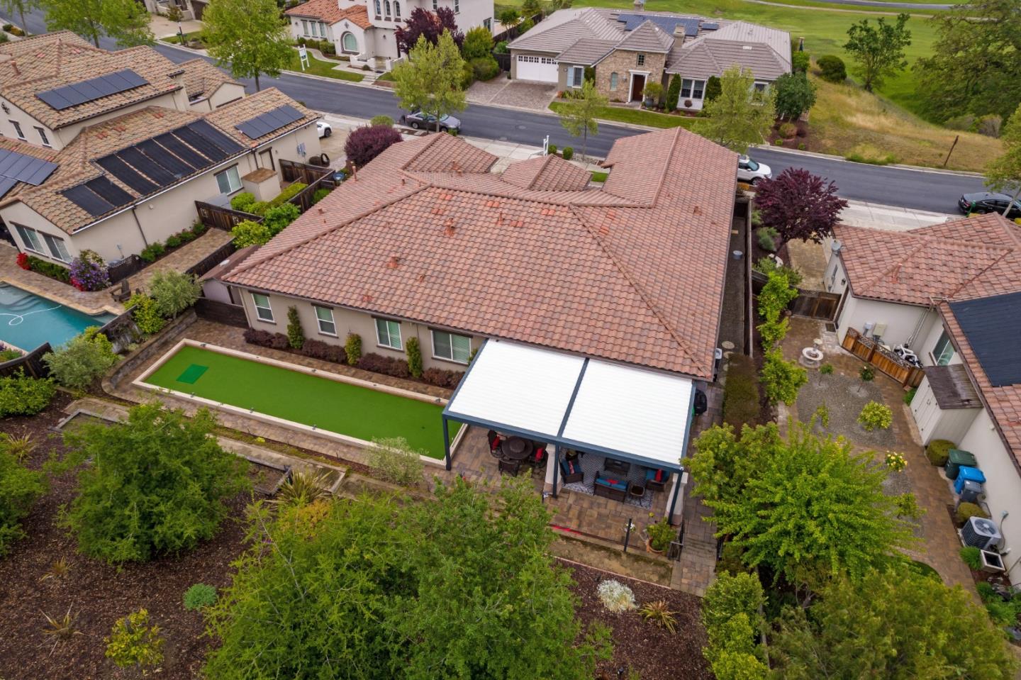 7217 Pitlochry Drive Gilroy, CA 95020 - Photo 50 of 66 an aerial view of a house with a garden