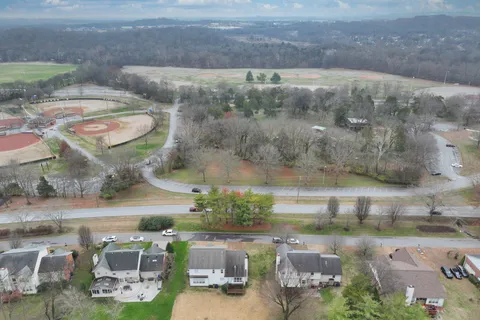 an aerial view of a city