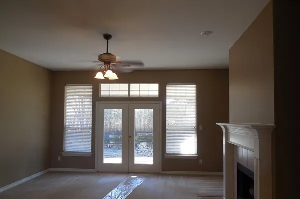 a view of an entryway with a window