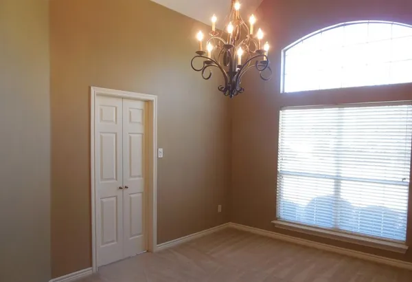 a view of a livingroom with a window