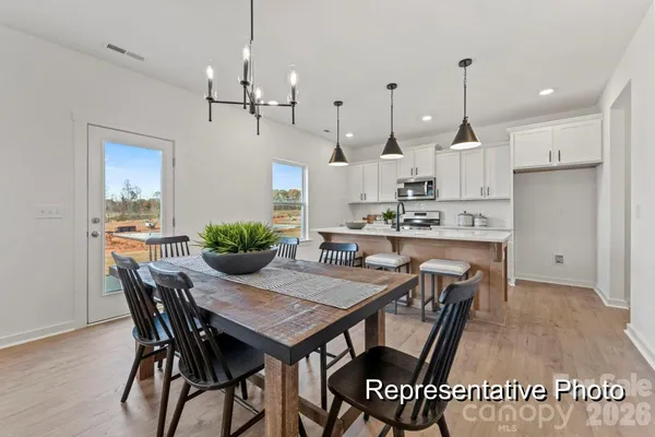 a view of a dining room and livingroom