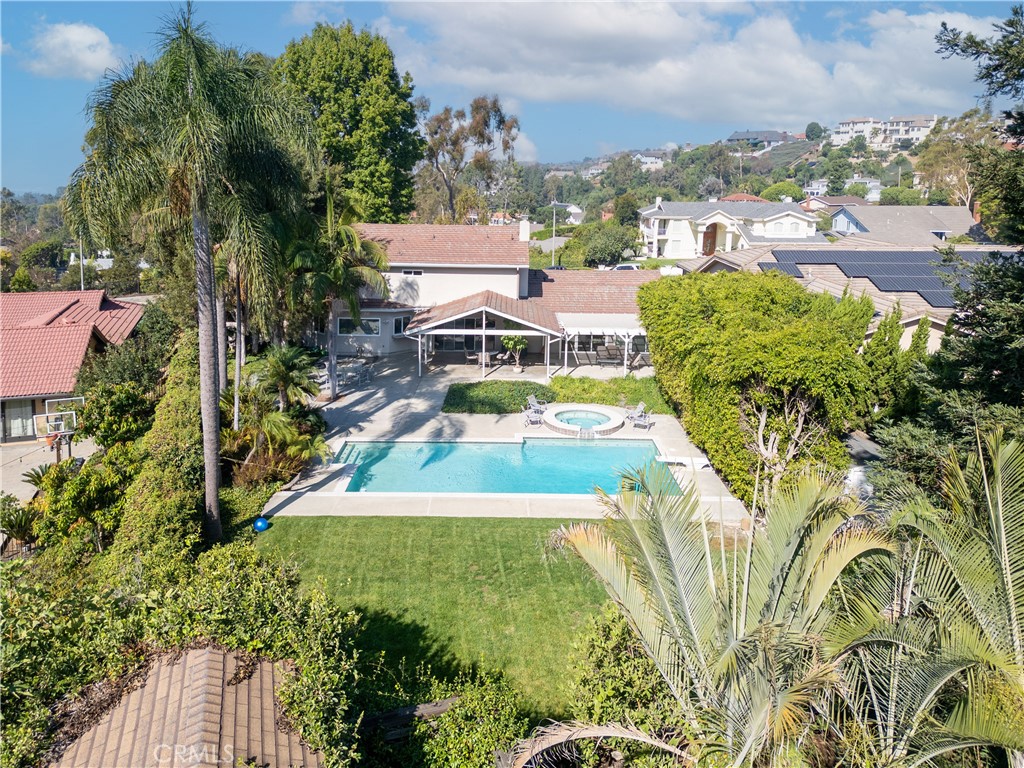 8224 Seranata Drive Whittier, CA 90605 - Photo 7 of 55 a view of a swimming pool with lawn chairs and plants
