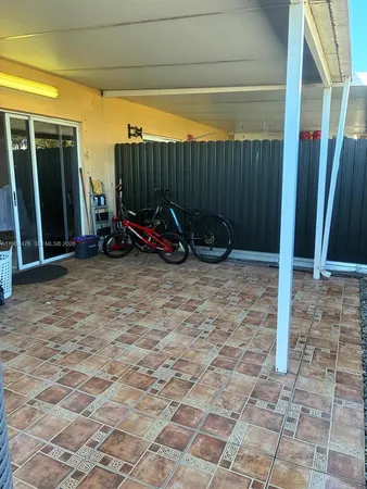 a view of an outdoor space with seating area