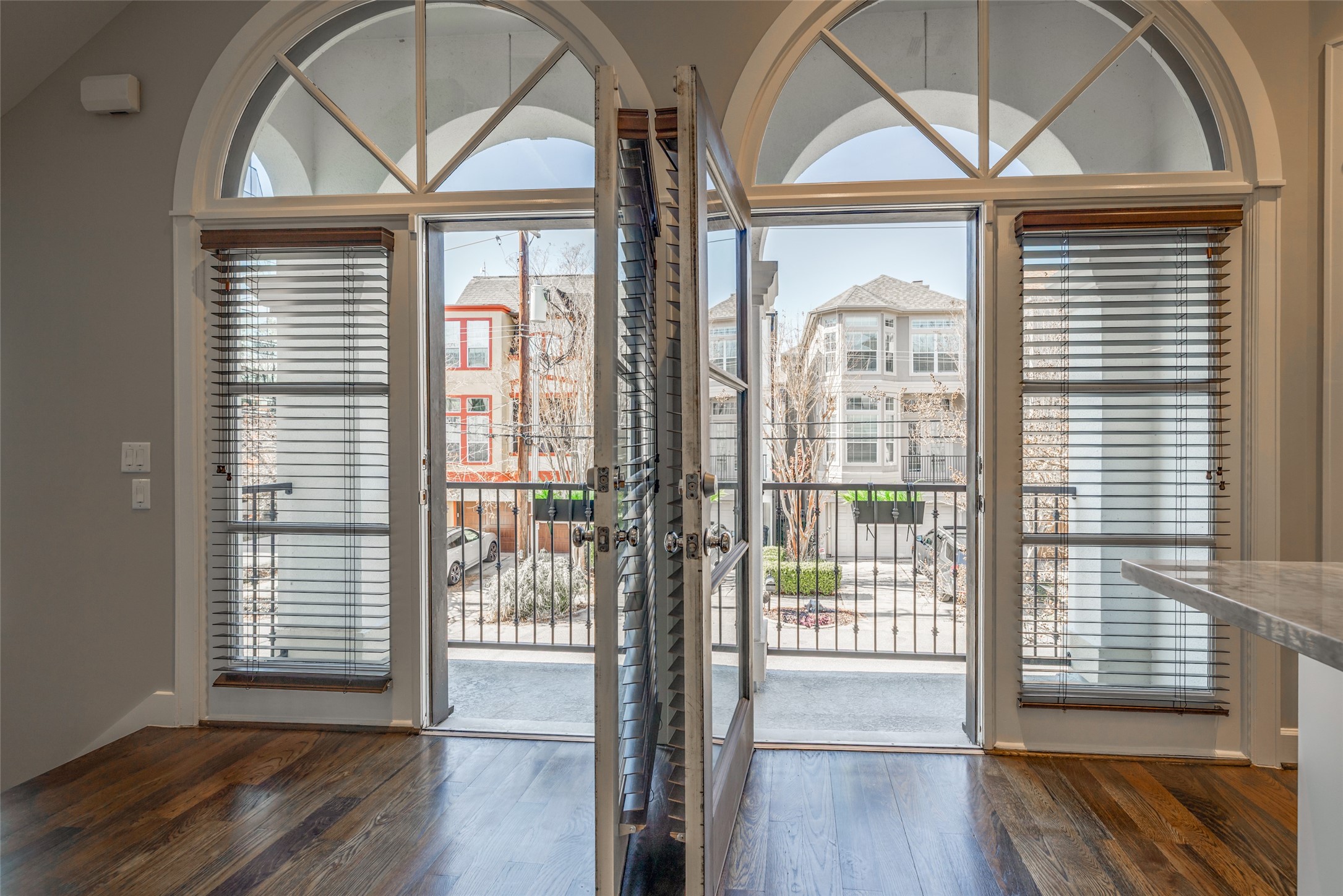 604 Knox Street Houston, TX 77007 - Photo 10 of 42 Gorgeous double french doors out to a covered porch to enjoy sipping your favorite beverage