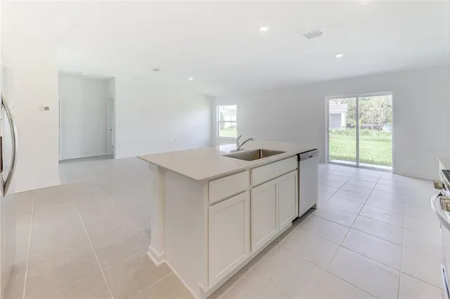 a view of a big yard with potted plants