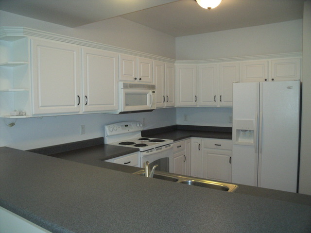 2123 Autumn Lane, Unit 2123 DeKalb, IL 60115 - Photo 5 of 12 a kitchen with stainless steel appliances a stove a refrigerator a sink and white cabinets