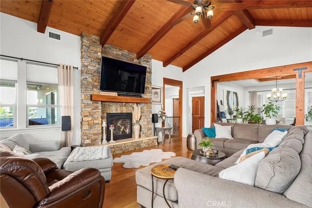 a view of a lake with a mountain