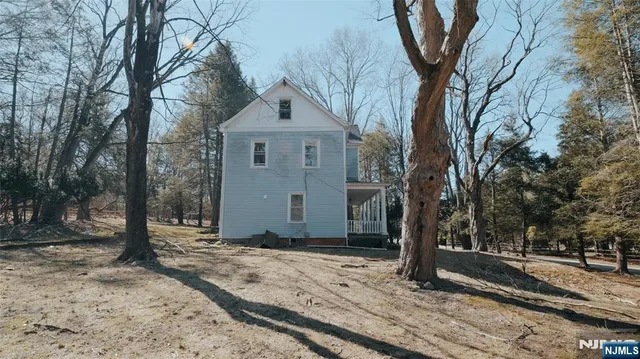 a view of empty space with trees
