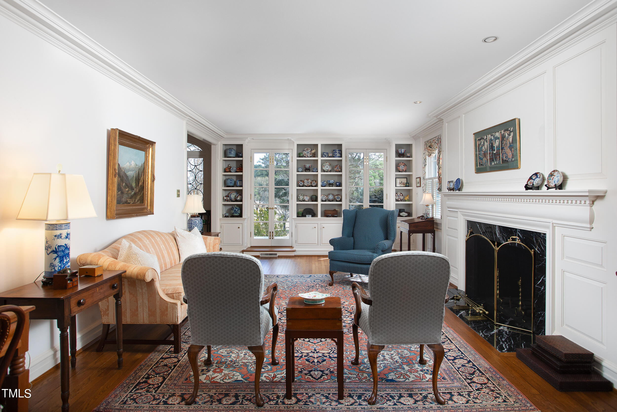 3940 Dover Road Durham, NC 27707 - Photo 16 of 72 a living room with furniture and a fireplace