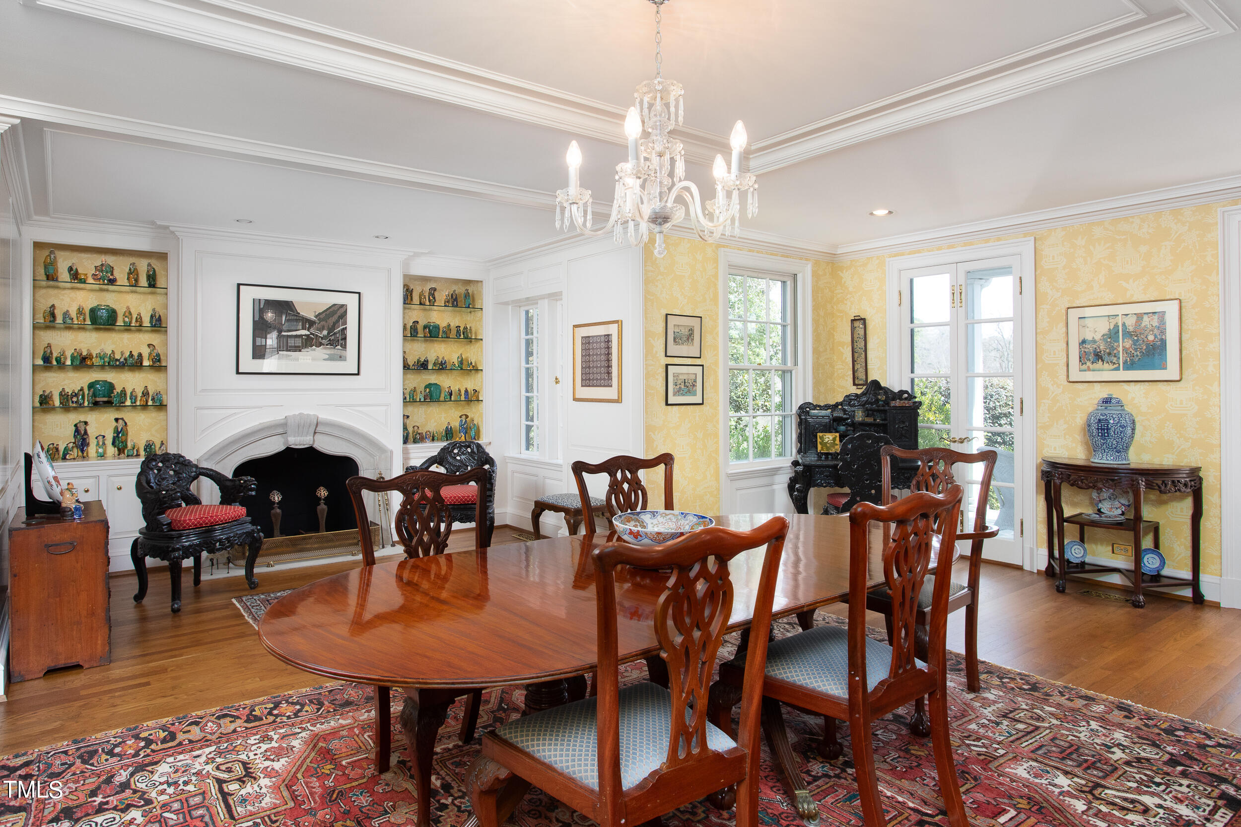 3940 Dover Road Durham, NC 27707 - Photo 48 of 72 a view of a dining room with furniture window and wooden floor