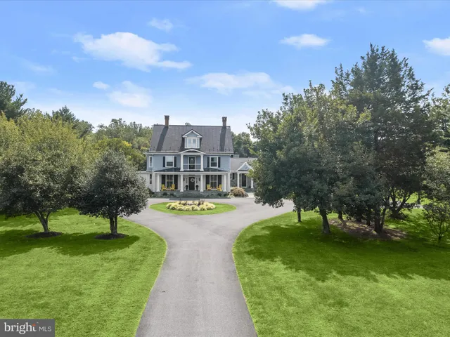 a view of a swimming pool with a garden