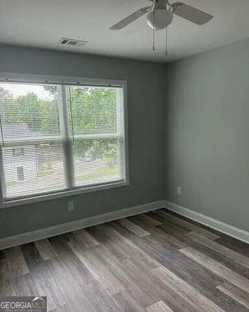 an empty room with a window