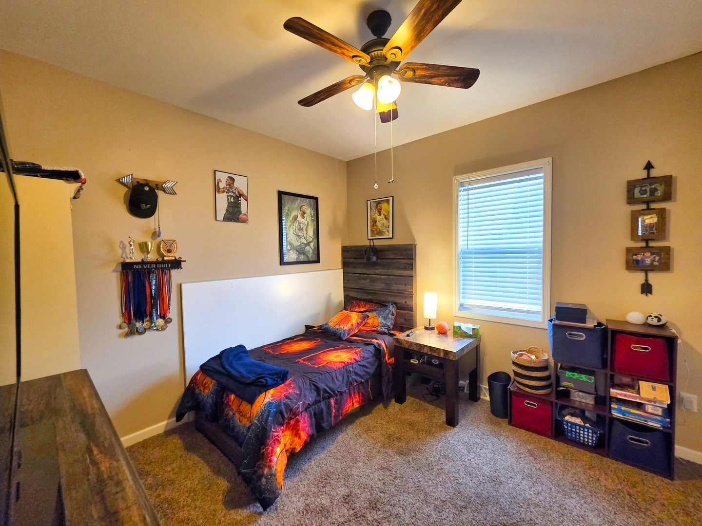 127 Flora Avenue Flora, IL 62839 - Photo 57 of 88 a bedroom with a bed and a chandelier