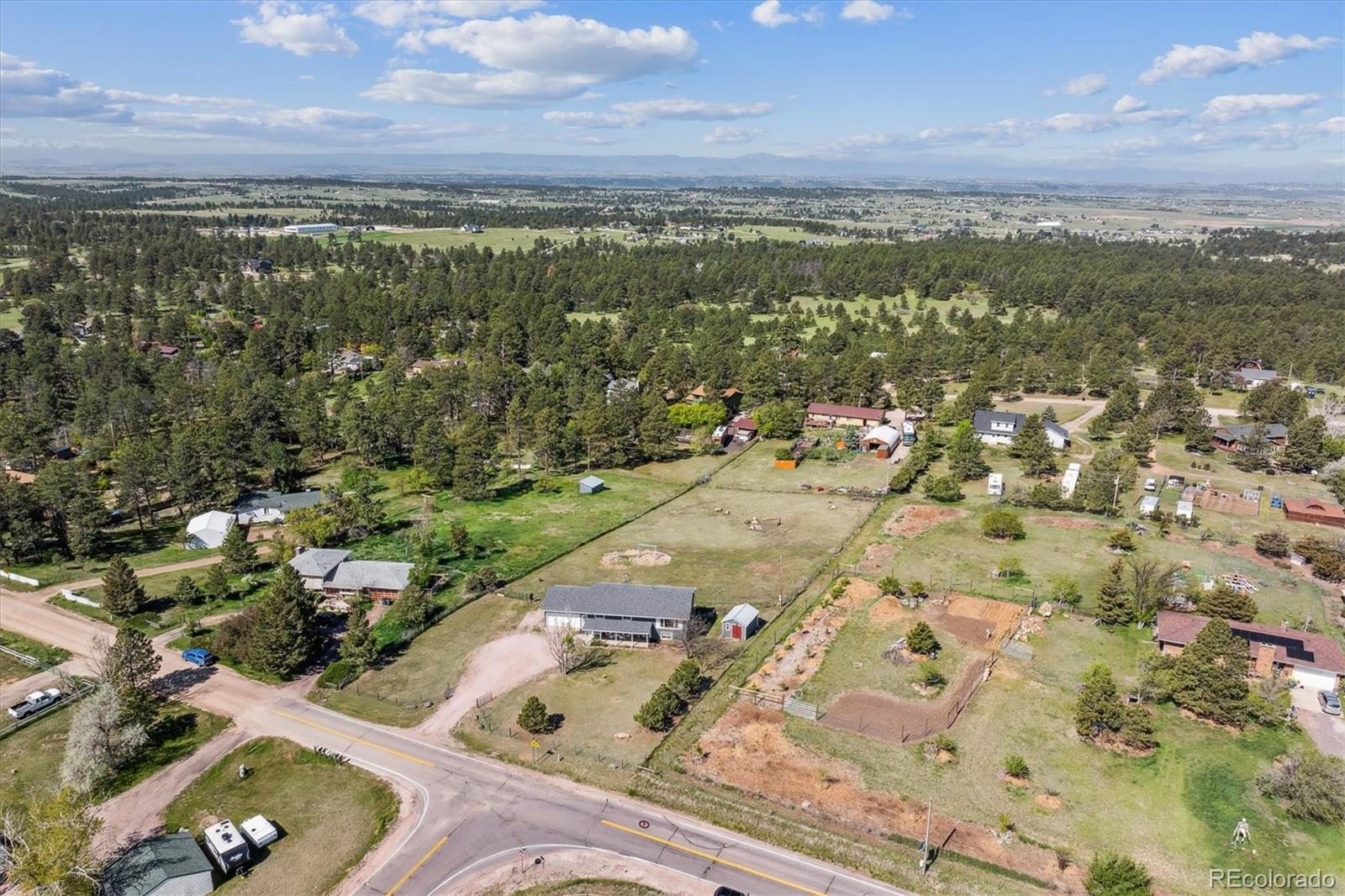 36901 View Ridge Drive Elizabeth, CO 80107 - Photo 29 of 31 an aerial view of residential houses with outdoor space