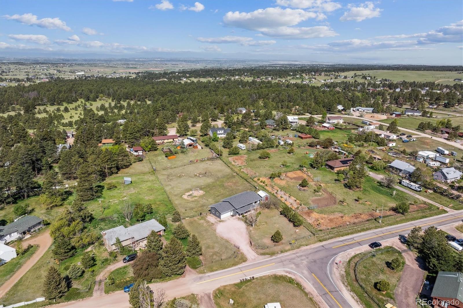 36901 View Ridge Drive Elizabeth, CO 80107 - Photo 31 of 31 an aerial view of residential houses with outdoor space